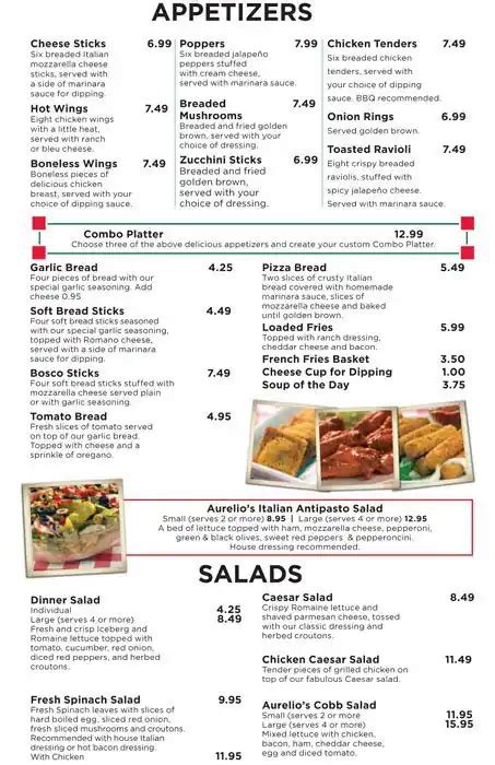 aurelio's south loop|aurelio's south loop menu.